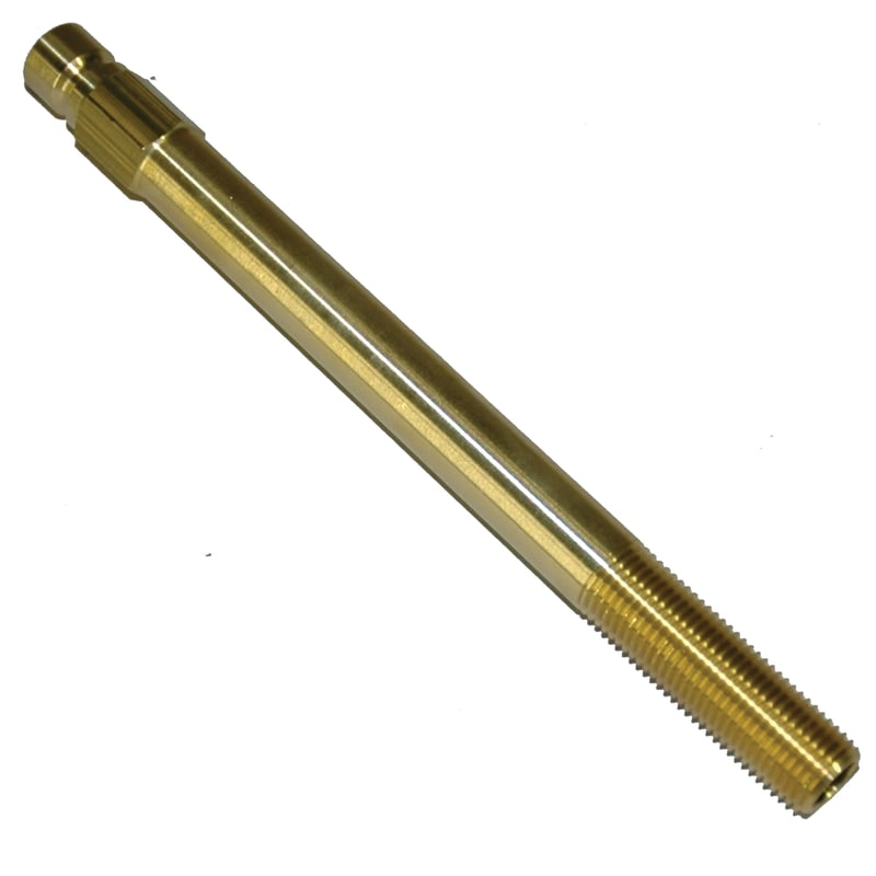Plug, Water Extension, 300 Series, 3/8" Passage, 7" Length, 1/4" NPT, Brass