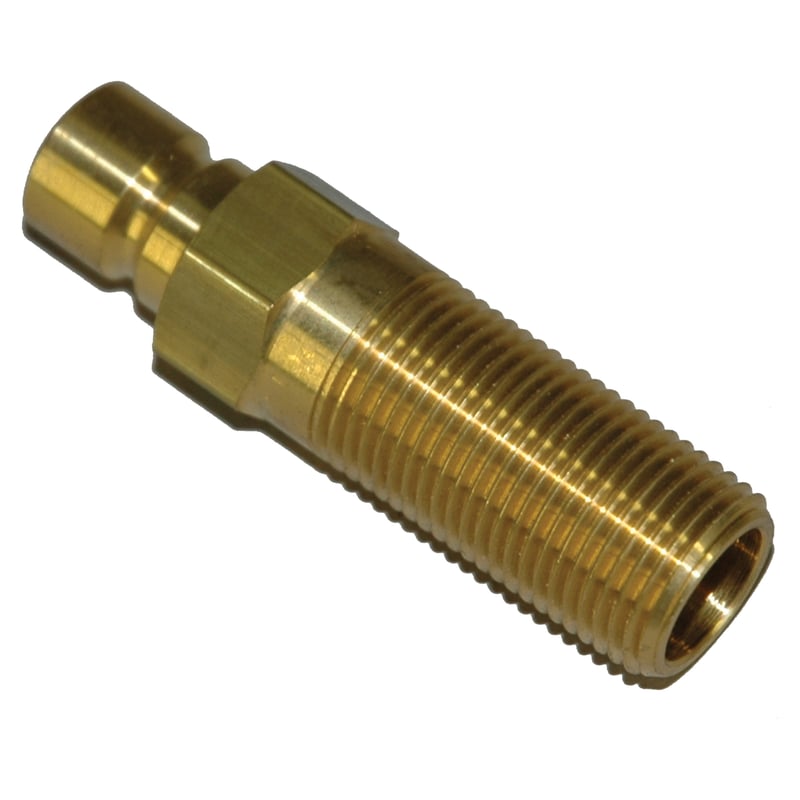 Plug, Water Extension, 300 Series, 3/8″ Passage, 2.5″ Length, 3/8″ NPT, Brass