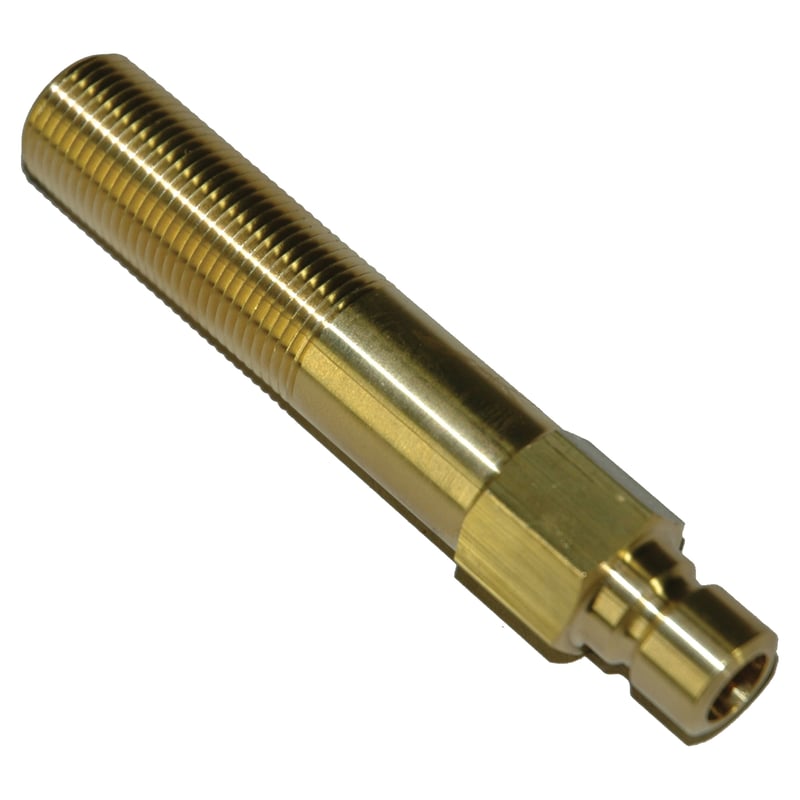Plug, Water Extension, 300 Series, 3/8″ Passage, 4″ Length, 3/8″ NPT, Brass