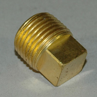 Plug, Square Head, Cored, 1/2" NPT, Bronze - Image 2