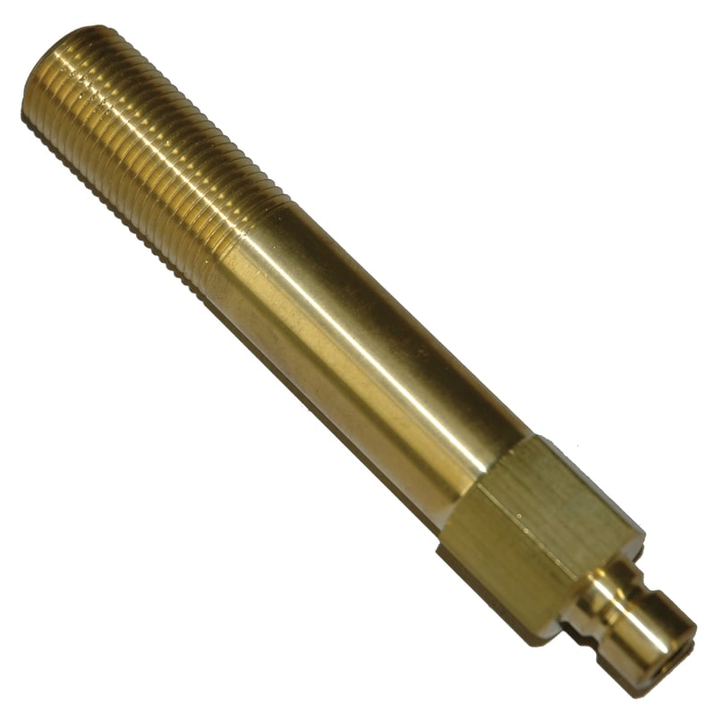 Plug, Water Extension, 300 Series, 3/8″ Passage, 5.5″ Length, 1/2″ NPT, Brass