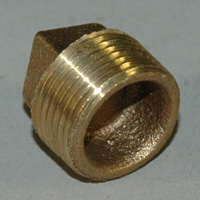 Plug, Square Head, Cored, 3/4" NPT, Bronze - Image 1