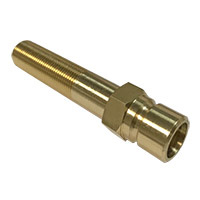 Plug, Water Extension, 500 Series, 1/2″ Passage, 4″ Length, 3/8″ NPT, Brass