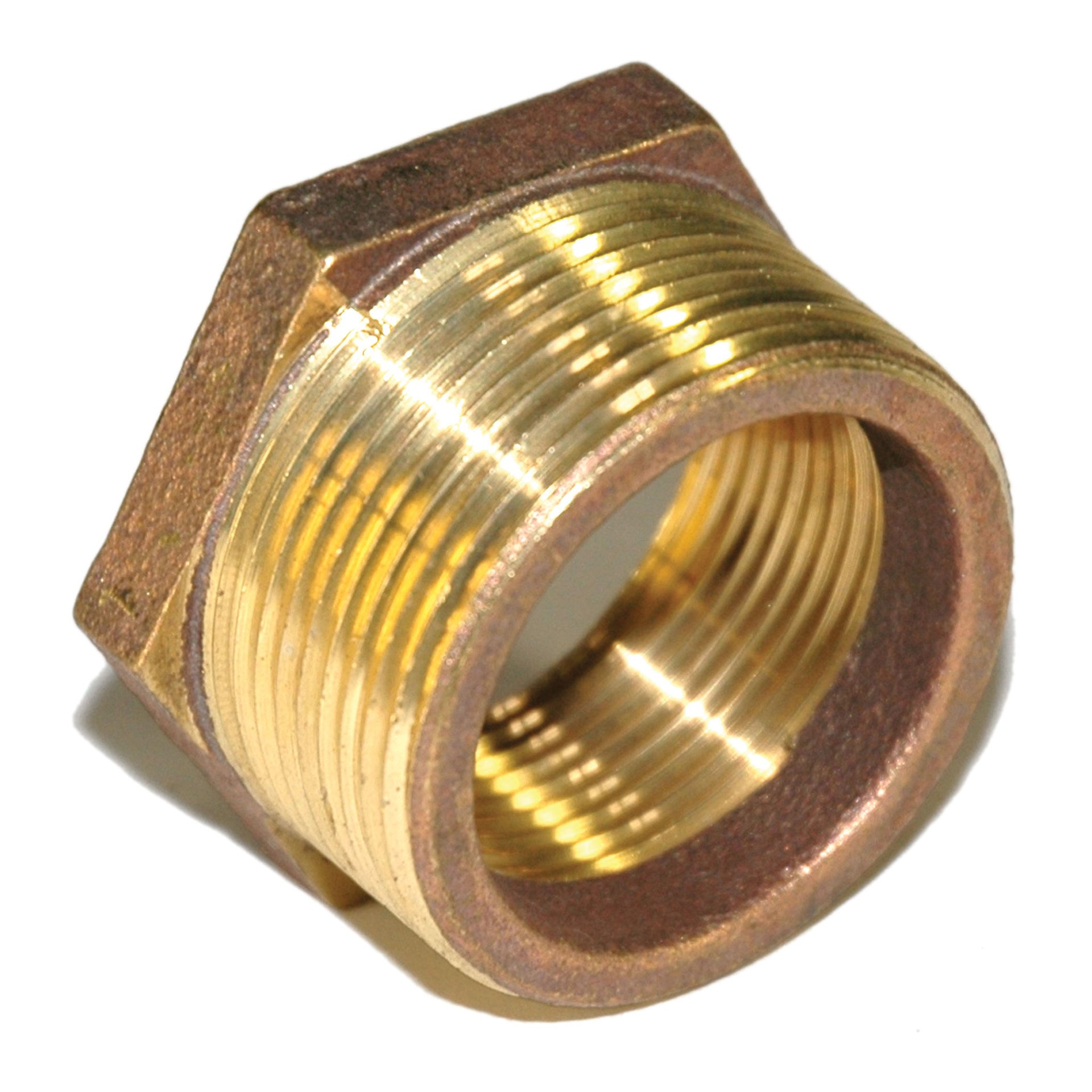 Bushing, Hex, 1-1/2" x 1-1/4" NPT, Bronze - Image 1