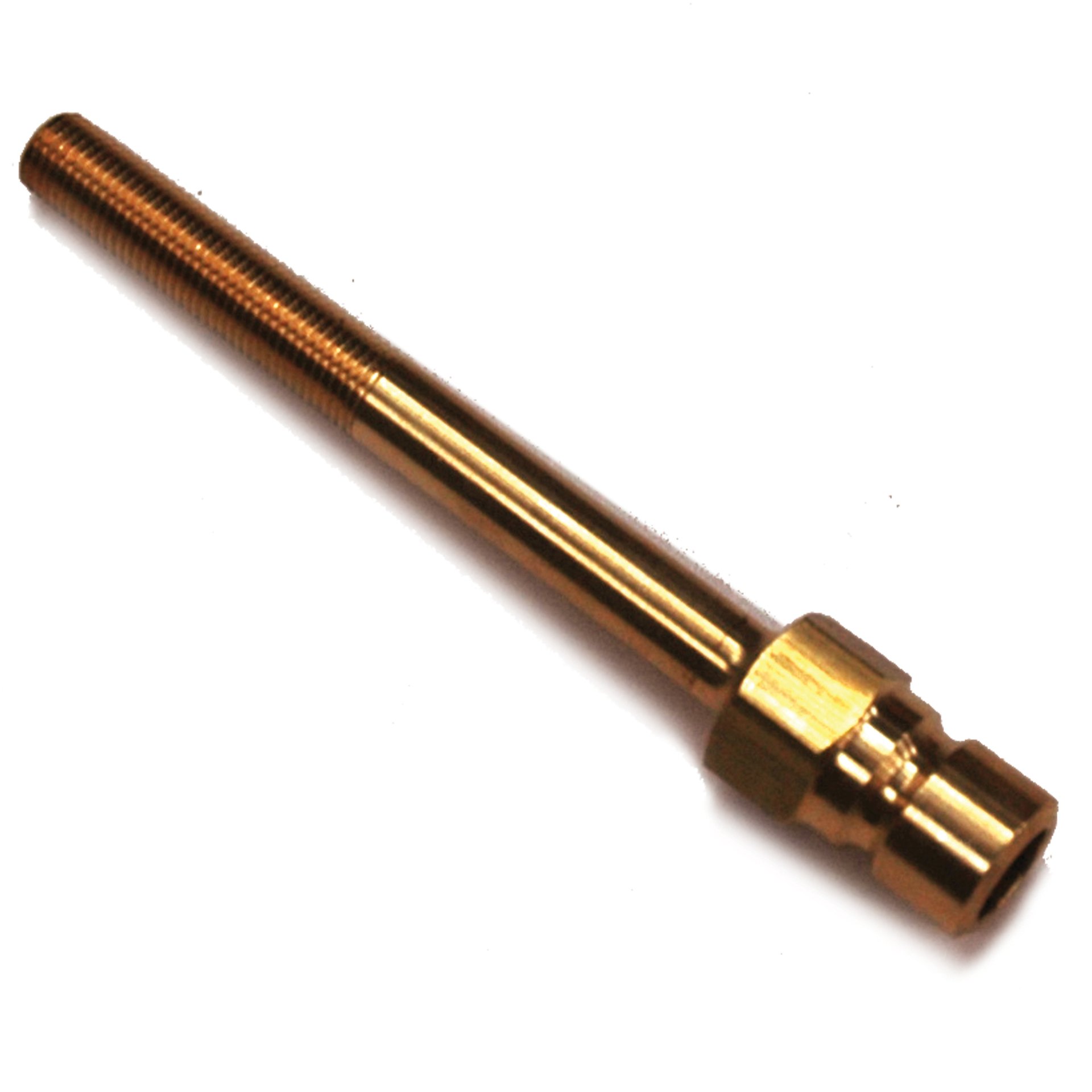 Plug, Water Extension, 300 Series, 3/8" Passage, 4" Length, 1/16" NPT, Brass - Image 1