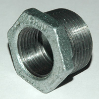 Bushing, Hex, 1″ x 3/4″ NPT, Galvanized Steel