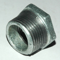Bushing, Hex, 1" x 3/4" NPT, Galvanized Steel - Image 2