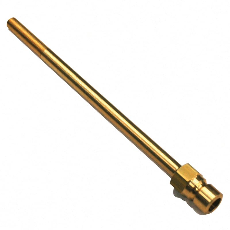 Plug, Water Extension, 300 Series, 3/8″ Passage, 7″ Length, 1/16″ NPT, Brass