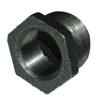 Bushing, Hex, 1" x 3/4" NPT, Black Steel