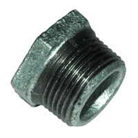 Bushing, Hex, 3/4" x 1/4" NPT, Galvanized Steel - Image 1