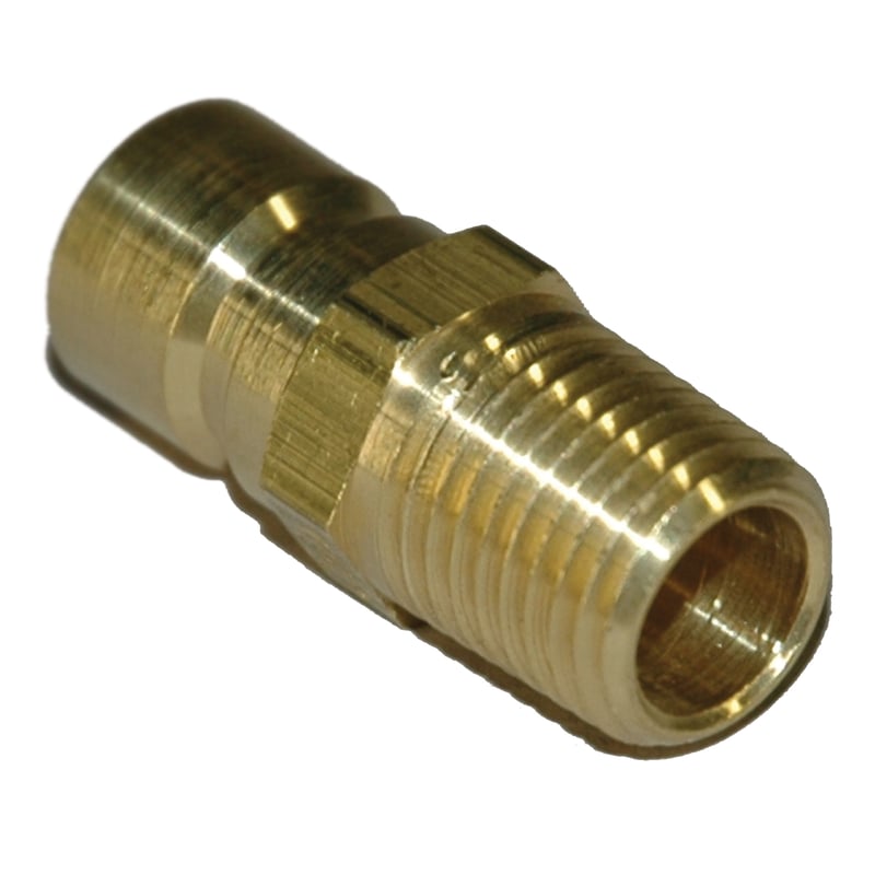 Plug, Water, 300 Series, 3/8" Passage, 1/4" NPT Male, Brass