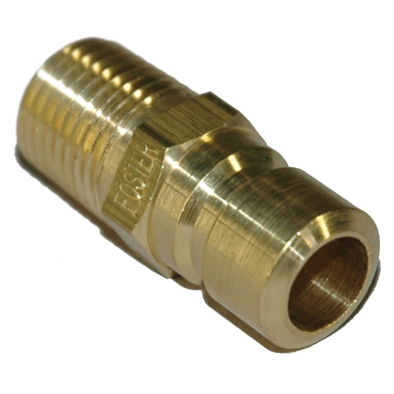Plug, Water, 300 Series, 3/8" Passage, 1/4" NPT Male, Brass