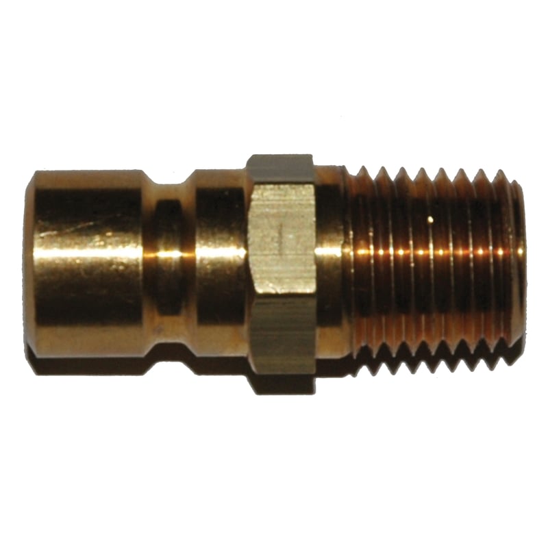 Plug, Water, 300 Series, 3/8" Passage, 1/4" NPT Male, Brass