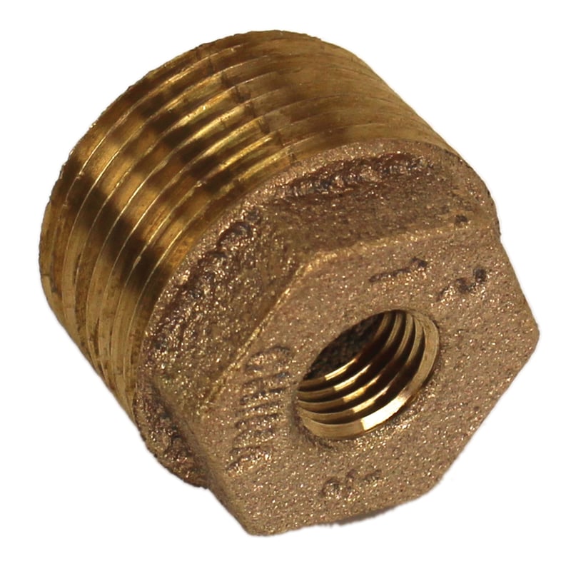 Bushing, Hex, 1" x 1/4" NPT, Bronze