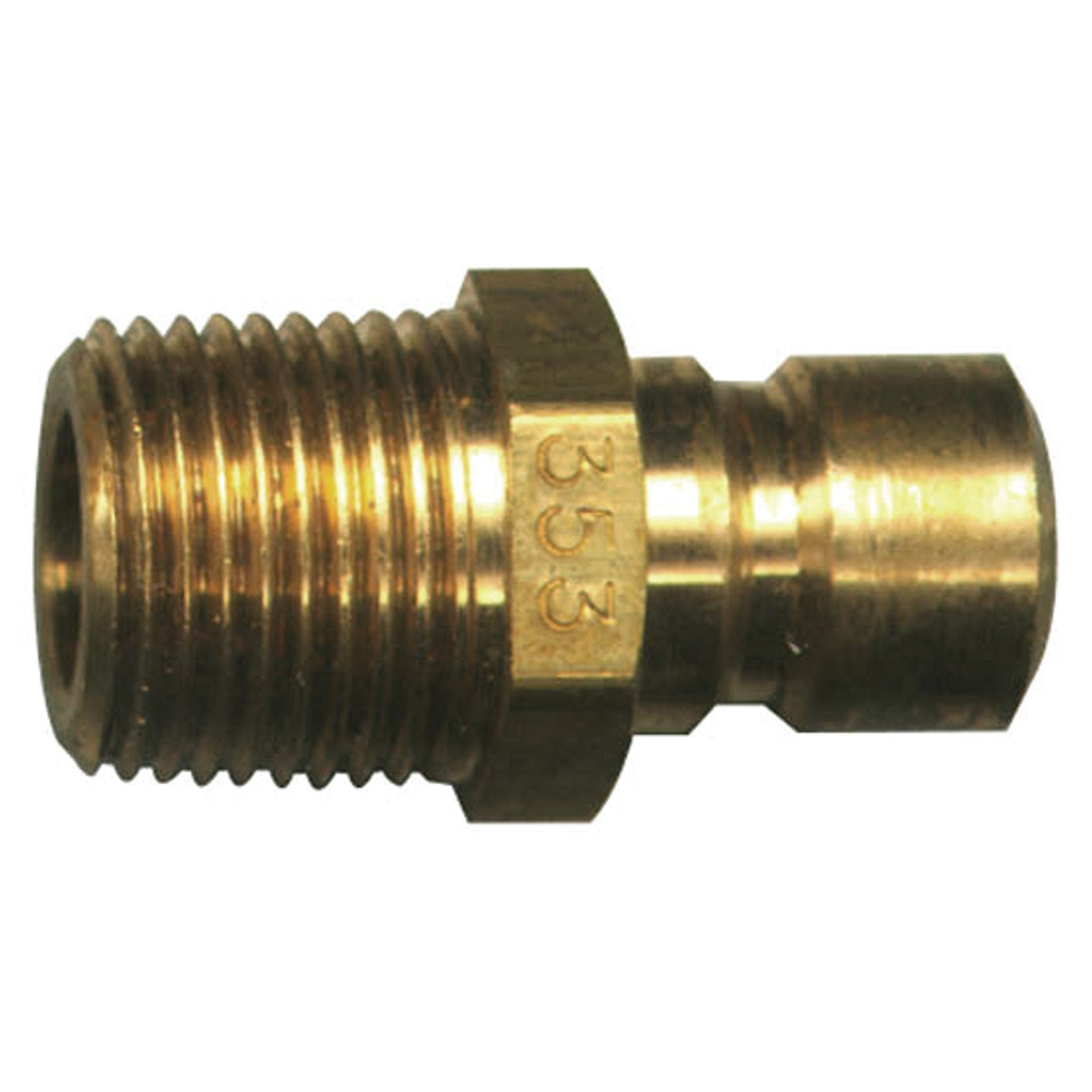 Plug, Water, 300 Series, 3/8" Passage, 3/8" NPT Male, Brass - Image 3
