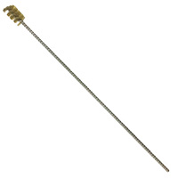 Brass Bristle, Power Driven (Single Spiral) Tube Brush, 5/8" Brush Diameter, 12" Length - Image 1