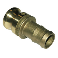 Cam & Groove Coupling, Type E 1-1/2" Aluminum, Male Adapter x Hose Shank - Image 1