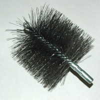 Brush, Heavy Duty Barrel, 5-1/4" OD, High Carbon Steel, Double Stem And Spiral - Image 1