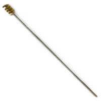 Brass Bristle, Power Driven (Single Spiral) Tube Brush, 3/8" Brush Diameter, 12" Length - Image 1