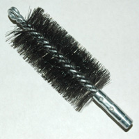 Brush, Heavy Duty Barrel, 55mm OD, High Carbon Steel, Double Stem And Spiral
