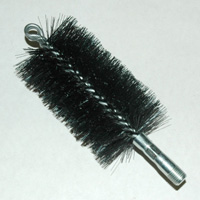 Brush, Heavy Duty Barrel, 2-3/4" OD, High Carbon Steel, Double Stem And Spiral - Image 1