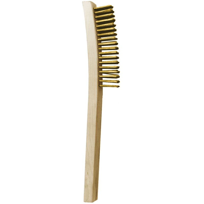 Brass Brush, Curved Platers Style, 1-1/8″ Wide x 13″ Length, 1″ Trim (Bristle) Length