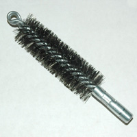 Brush, Heavy Duty Barrel, 36mm OD, High Carbon Steel, Double Stem And Spiral - Image 1