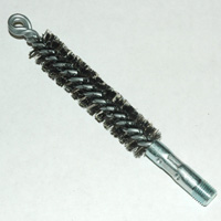 Brush, Heavy Duty Barrel, 22mm OD, High Carbon Steel, Double Stem And Spiral