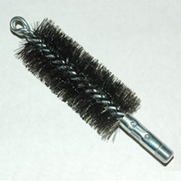 Brush, Heavy Duty Barrel, 45mm OD, High Carbon Steel, Double Stem And Spiral