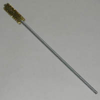 Brass Bristle, Power Driven (Double Spiral) Tube Brush, 3/4″ Brush Diameter, 12″ Length