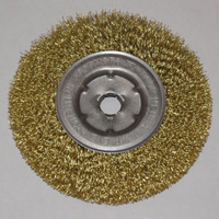 Heavy Duty Brass Wheel, 6" Brush Diameter - Image 1