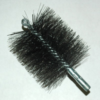 Brush, Heavy Duty Barrel, 115mm OD, High Carbon Steel, Double Stem And Spiral - Image 1