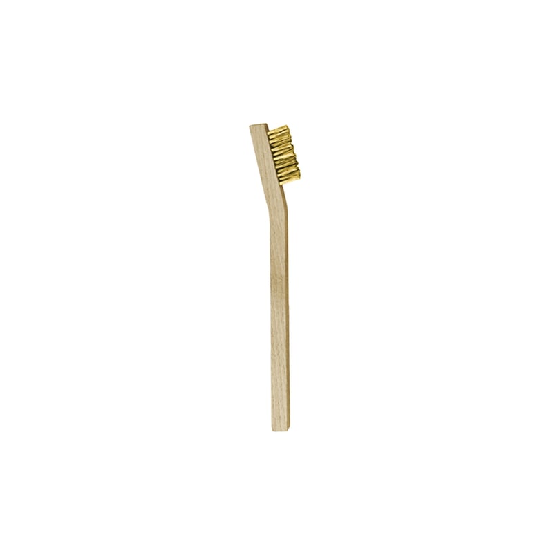 Brass Brush, Small Toothbrush Style, 3/8" Wide X 7-7/8" Length, 1/2" Trim (Bristle) Length