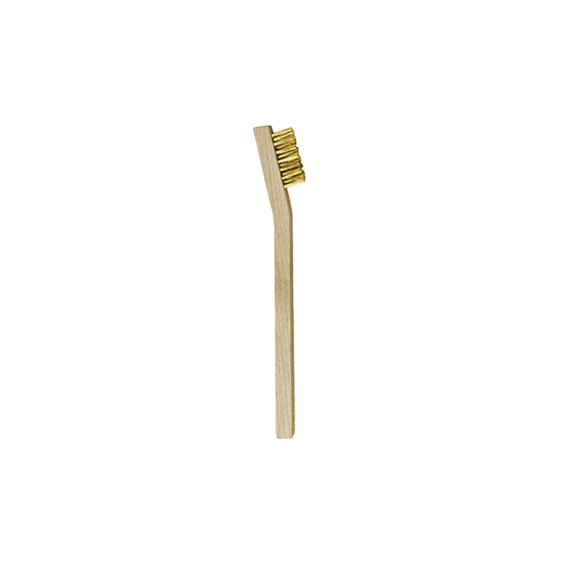 Brass Brush, Small Toothbrush Style, 3/8" Wide X 7-7/8" Length, 1/2" Trim (Bristle) Length - Image 1
