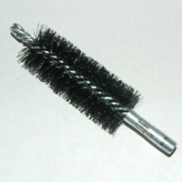 Brush, Heavy Duty Barrel, 1-3/4" OD, High Carbon Steel, Double Stem And Spiral - Image 1