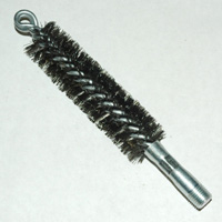 Brush, Heavy Duty Barrel, 30mm OD, High Carbon Steel, Double Stem And Spiral