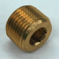 Plug, Hex Socket, 1/2" NPT, Brass - Image 1