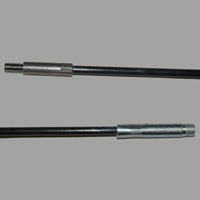 Cleaning Brush Extension Rod, 24" Long, 5/16"-18 Male and 1/8" NPT Male X 5/16"-18 Female Thd