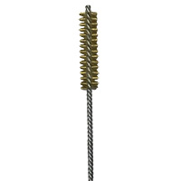 Brass Bristle, Power Driven (Double Spiral) Tube Brush, 3/8" Brush Diameter, 12" Length - Image 2