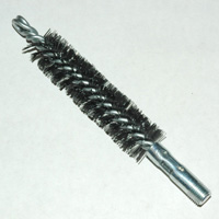 Brush, Heavy Duty Barrel, 28mm OD, High Carbon Steel, Double Stem And Spiral - Image 1