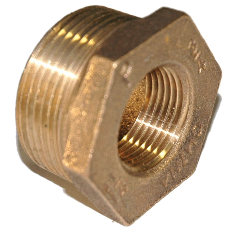 Bushing, Hex, 1-1/4" x 3/4" NPT, Bronze