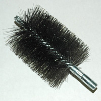 Brush, Heavy Duty Barrel, 90mm OD, High Carbon Steel, Double Stem And Spiral - Image 1