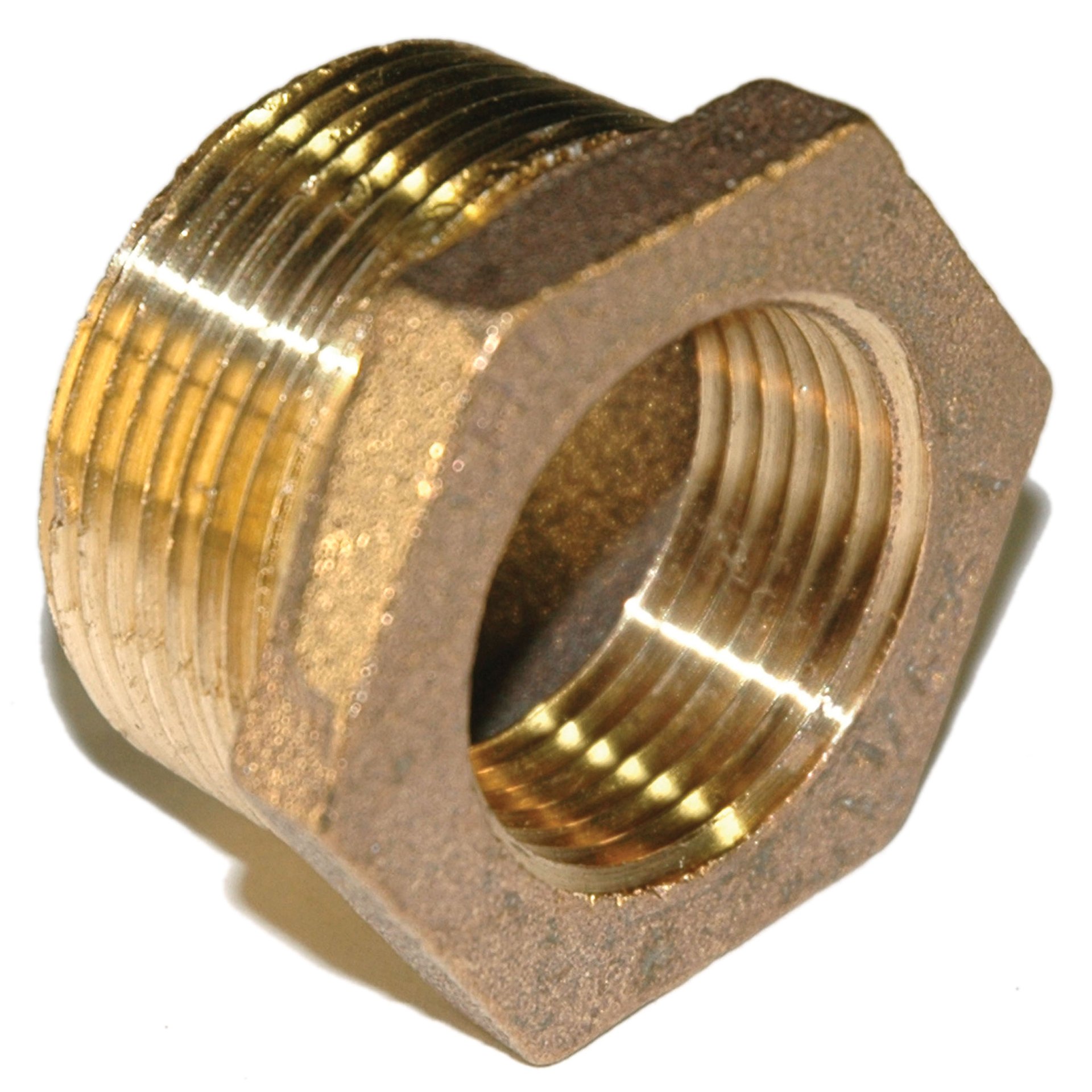 Bushing, Hex, 1-1/4" x 1" NPT, Bronze - Image 2