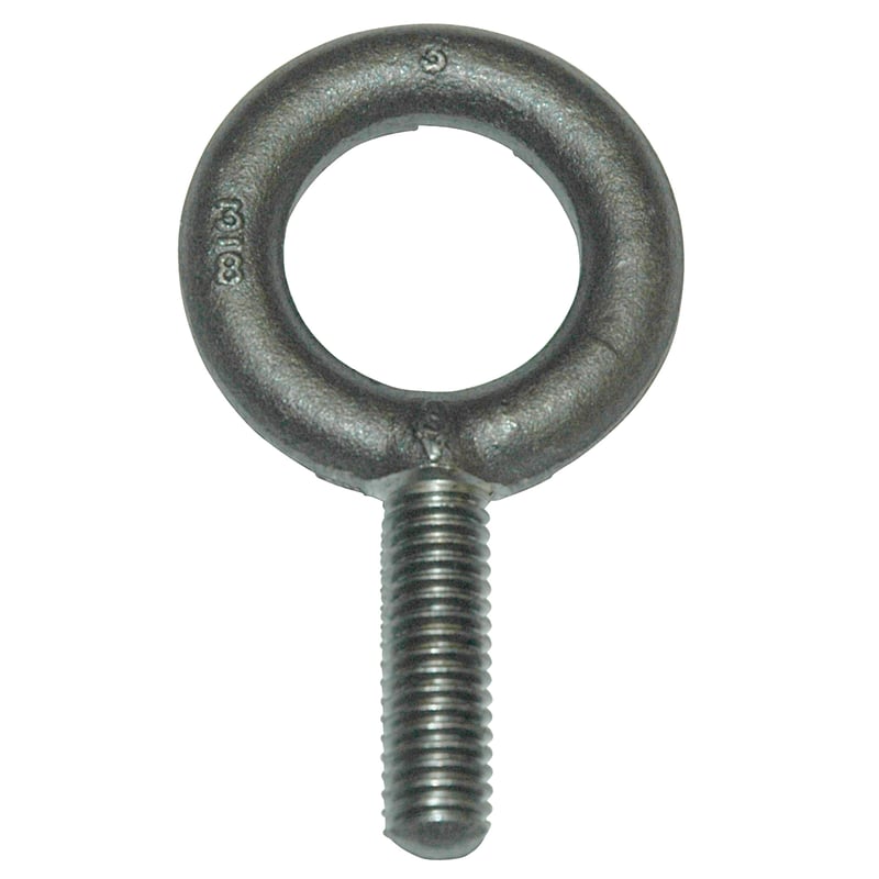 Eyebolt, 1,300 lb. Capacity, Standard, Non-Shouldered, Forged Steel, 3/8″-16 Thread Size