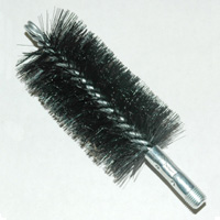 Brush, Heavy Duty Barrel, 2-1/2″ OD, High Carbon Steel, Double Stem And Spiral