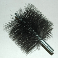 Brush, Heavy Duty Barrel, 135mm OD, High Carbon Steel, Double Stem And Spiral - Image 1