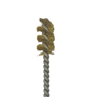 Tube Brush, Power Driven (Single Spiral), Brass Bristle, 1/2" Diameter, 12" Length - Image 2
