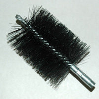 Brush, Heavy Duty Barrel, 3-3/4″ OD, High Carbon Steel, Double Stem And Spiral