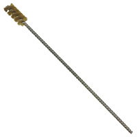 Brass Bristle, Power Driven (Single Spiral) Tube Brush, 3/4″ Brush Diameter, 12″ Length.