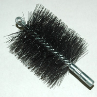 Brush, Heavy Duty Barrel, 105mm OD, High Carbon Steel, Double Stem And Spiral - Image 1